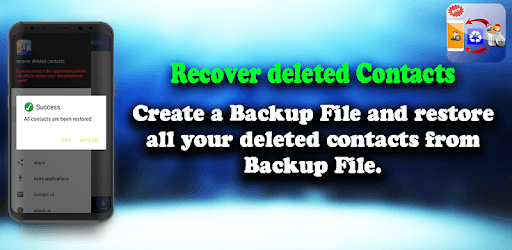 recovery deleted contacts PC screenshot