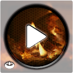 Burning wood fireplace for PC