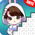Doll Pixel Art - Color by Number icon