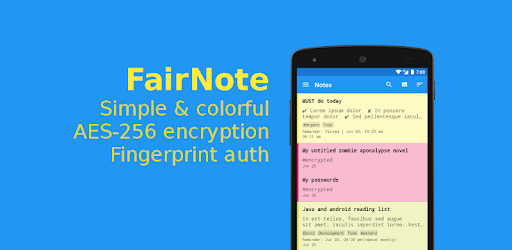 FairNote: Encrypted Notes & Lists PC screenshot