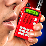 Portable police walkie-talkie icon