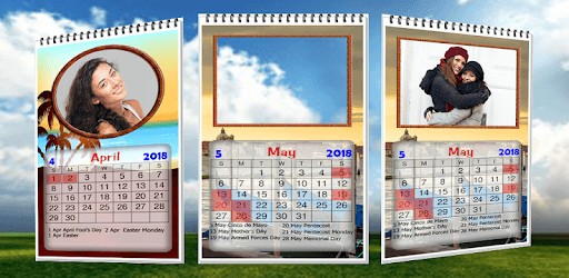 2018 Calendar photo frame wallpaper PC screenshot