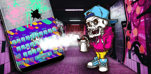 Skeleton Punk Graffiti Keyboard Theme 2018 PC screenshot Skeleton Punk Graffiti Keyboard Theme 2018 PC screenshot