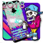 Skeleton Punk Graffiti Keyboard Theme 2018 for PC Skeleton Punk Graffiti Keyboard Theme 2018 for PC