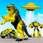 Flying Tiger Robot Attack: Flying Bike Robot Game icon