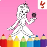 Kids coloring book: Princess icon