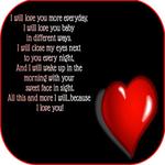 Romantic love messages images icon