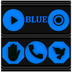 Blue and Black Icon Pack v4.6 Free icon