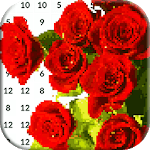 Roses Pixel Art: Flowers Color by Number for PC