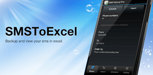 SMSToExcel Backup SMS in Excel PC screenshot