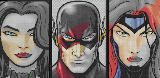 Color By Number Superhero Coloring Book Pixel Art PC screenshot