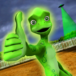 Scary Green Grandpa Alien icon