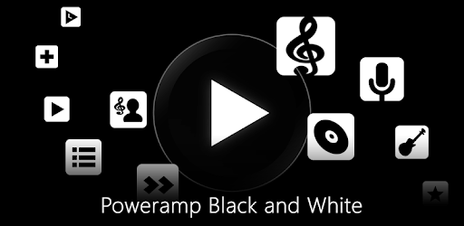 Poweramp Black and White Skin PC screenshot Poweramp Black and White Skin PC screenshot
