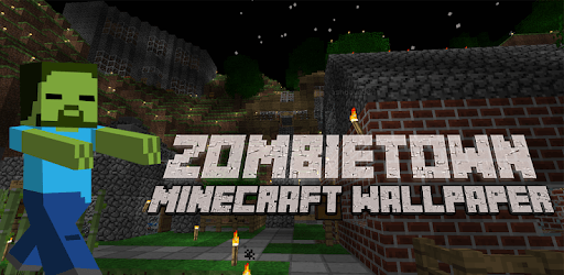 ZombieTown Minecraft Wallpaper PC screenshot