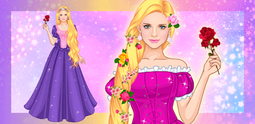 Long Golden Hair Princess Dress up game PC screenshot