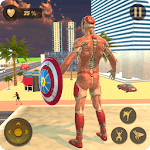 Superhero Captain Robot Flying Newyork City War for PC