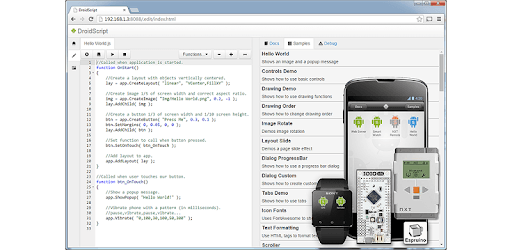DroidScript - JavaScript Mobile Coding IDE PC screenshot