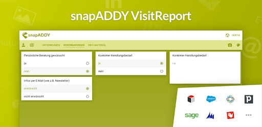 snapADDY VisitReport PC screenshot snapADDY VisitReport PC screenshot