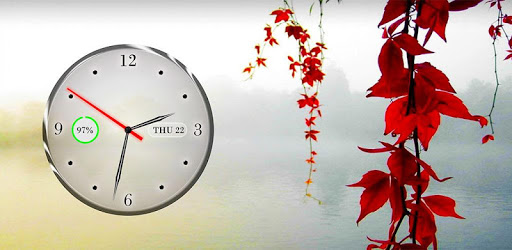 Clock live wallpaper, battery level PC screenshot