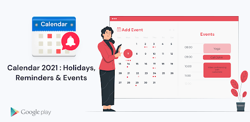 Calendar 2021 : Holidays, Reminders & Events PC screenshot
