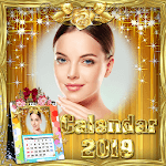 2019 Calendar Photo Frames New Year Greeting Frame icon