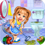 Sweet Baby Girl Cleaning Games 2018: House Cleanup icon