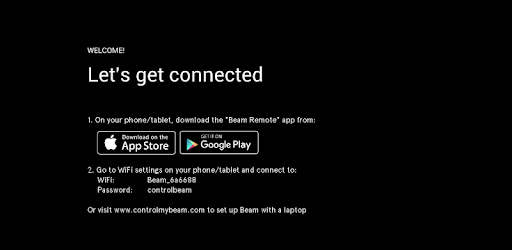Beam WiFi Setup PC screenshot