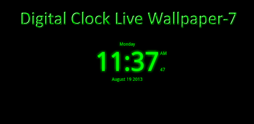 Digital Clock Live Wallpaper-7 PC screenshot