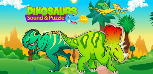 Dinosaur sound puzzles preschool educational PC screenshot