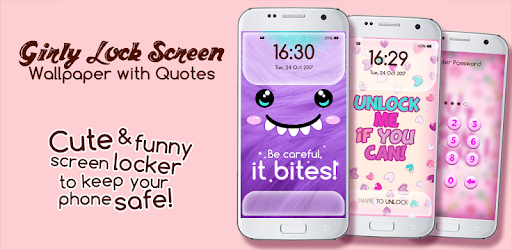 Girly Lock Screen Wallpaper with Quotes PC screenshot