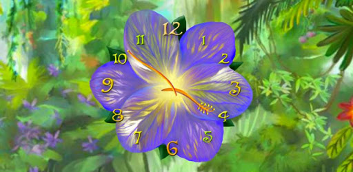 Serene flower clock HD widget PC screenshot