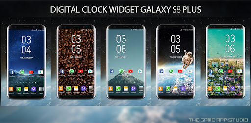 Galaxy S8 Plus Digital Clock Widget PC screenshot