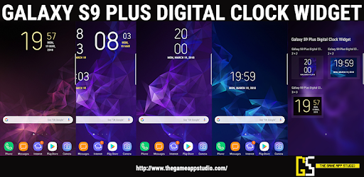 Galaxy S9 Plus Digital Clock Widget App PC screenshot