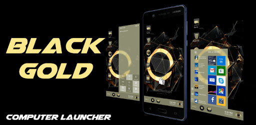 Black Gold Theme For computer launcher PC screenshot Black Gold Theme For computer launcher PC screenshot