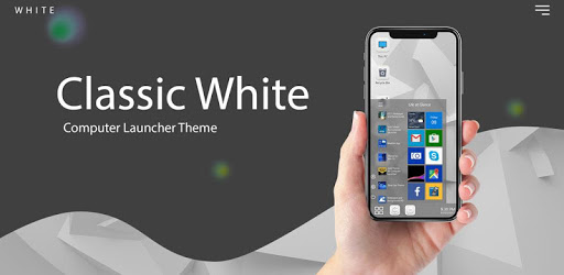 Classic White Theme For Computer Launcher PC screenshot