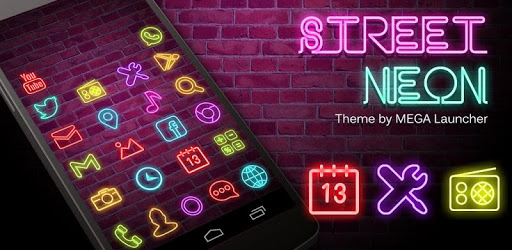 Street Neon MegaLauncher Theme PC screenshot