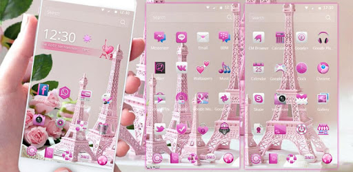 Pink Rose Eiffel Tower Theme PC screenshot Pink Rose Eiffel Tower Theme PC screenshot