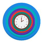 Multicolor Analog Clock Widget for PC Multicolor Analog Clock Widget for PC