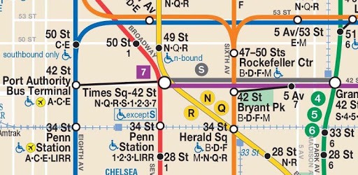Map of NYC Subway: offline MTA PC screenshot