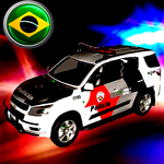 Brazil Car Police Whit Siren & Light icon