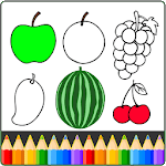 Fruit and Vegetables Coloring game for kids icon