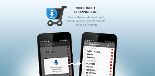 Shopping list voice input PC screenshot