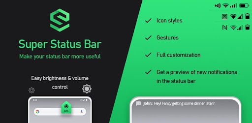 Super Status Bar - Gestures, Notifications & more PC screenshot