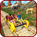 Rail Bike Riding – Real Jungle Crossing Railroad icon