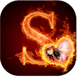 Fire Text Photo frames for PC