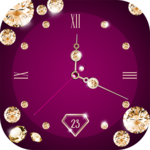 Gold Diamond Moving Clock Wallpaper icon