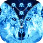 Ice Fire Wolf Lock Screen Zipper for PC Ice Fire Wolf Lock Screen Zipper for PC