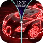 Neon Cars Lock Screen Zipper for PC Neon Cars Lock Screen Zipper for PC