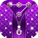 Purple Diamond Flower Zipper Lock Pattern for PC Purple Diamond Flower Zipper Lock Pattern for PC