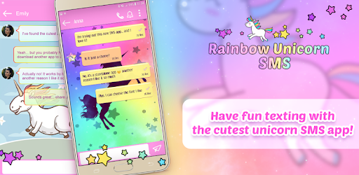 Rainbow Unicorn SMS Themes PC screenshot